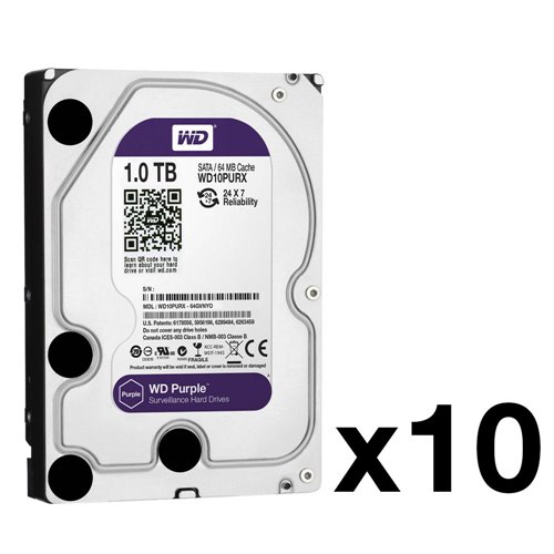 HDD-1-Pack10N - Packung von 10 HDD von 1 TB (WD10PURX MOD ...