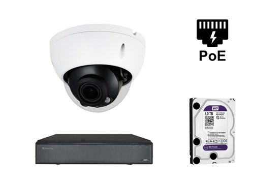 X-Security IP-Dome-Kamera - KIT1-XS-IPD844ZSWH-4P