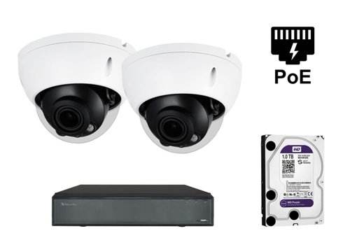 X-Security IP-Dome-Kamera - KIT2-XS-IPD844ZSWH-4P