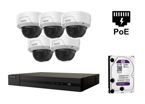 4 Megapixel Hikvision IP-Kamera - KIT5-HWI-D141H