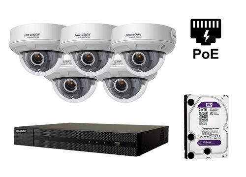 4 Megapixel Hikvision IP-Kamera - KIT5-HWI-D640H-Z