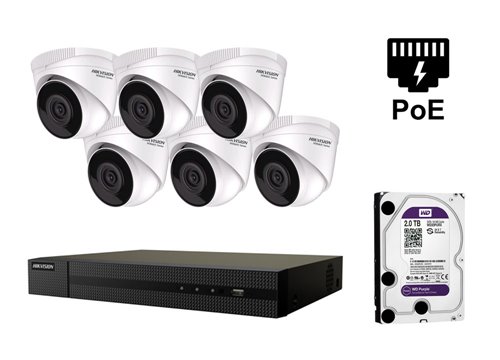 4 Megapixel Hikvision IP-Kamera - KIT6-HWI-T241H