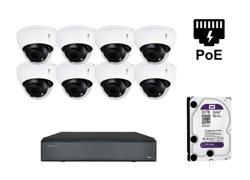 X-Security-IP-Dome-Kamera - KIT8-XS-IPD844ZSWH-4P
