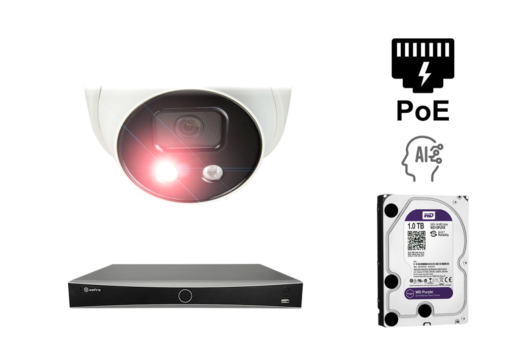 4 MP-IP-Kamera - KIT1-SF-IPT838wha-4U-AI