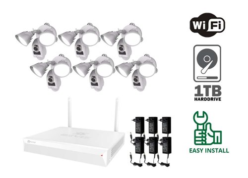 Ezviz WiFi Flutlichtkamera - KIT6-EZ-CS-LC1-A0-1B2WPFRL