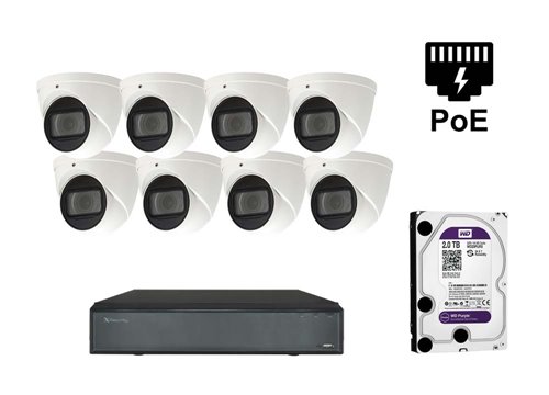 X-Security-IP-Dome-Kamera - KIT8-XS-IPDM987ZSAW-2-EPOE